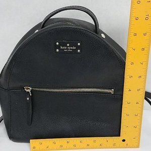 Kate Spade Black Leather Mini Backpack
